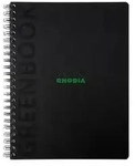 Rhodia 5x Notizbuch A4+ 715g/m2, 80 Bl liniert Rand, 90g gelocht Schwarz 119923C