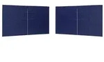 vidaXL Party Zelt Seitenteil 2 pcs Blau 400 x 195 cm PE und Stahl