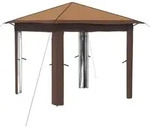 vidaXL Gazebo ohne Seitenwand 2,6 x 2,6 m Beige und Braun