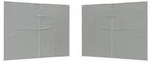 vidaXL Party Zelt Seitenteil 2 pcs Hellgrau 400 x 195 cm PE und Stahl