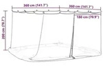 vidaXL Moskitonetz f&uuml;r Pavillon 220 Mesh 220 Maschen Schwarz