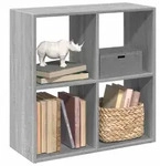 vidaXL Raumteiler-B&uuml;cherregal Grau Sonoma 69,5x29x69,5 cm