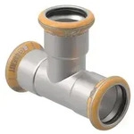 Geberit T-St&uuml;ck Mapress Therm, DN 65, 76,1mm, Edelstahl, 43009
