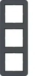 Hager Rahmen 3fach C.1 anthrazit WAD7300AT