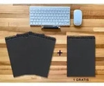 A 4 Notizblock - Set, 3+1 gratis, Luxury 80 Seiten SCHWARZ ONYX GLITTER-OPTIK,