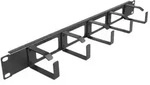 "Delock - Kabelf&uuml;hrungsplatte f&uuml;r Schaltschrank - Schwarz - 1U - 48.3 cm...