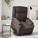 vidaXL Relaxsessel mit Aufstehhilfe Braun Kunstleder