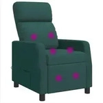 vidaXL Massage Relaxsessel Dunkelgr&uuml;n Stoff