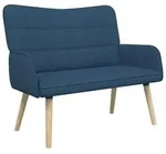 vidaXL Zweisitzer Sofa Blau 115 x 61 x 87 cm Stoff