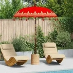 vidaXL Balinesischer Sonnenschirm 260 Rot 180-190 cm