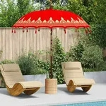 vidaXL Balinesischer Sonnenschirm 260 Rot 210-220 cm