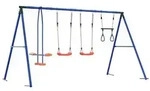 vidaXL Outdoor Schaukelset Mehrfarbig 330 x 185 x 185 cm Stahl und PE