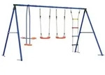 vidaXL Outdoor Schaukelset Mehrfarbig 330 x 185 x 185 cm Stahl und PE