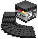 54 Puzzlematten Bodenschutz Fitness - 30x30 Schwarz - Sport Bodenmatte Home Gym