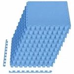 vidaXL Fu&szlig;matten 40 pcs Blau 14,4 m2 EVA-Schaum