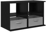 vidaXL TV-St&auml;nder mit Schubladen Schwarz Eichen-Optik 79 x 40 x 48 cm