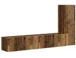 vidaXL TV-Schrankset Wandmontiert 3 pcs Altholz Holzwerkstoff
