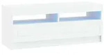 vidaXL LED-TV-Schrank Wei&szlig; Holzwerkstoff