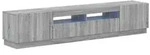 vidaXL 5-teiliges LED TV Schrank Sonoma-Grau Holzwerkstoff