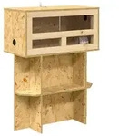 vidaXL Terrarium Braun 60 x 30 x 80 cm OSB