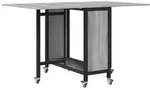 vidaXL Faltbarer Esstisch mit Rollen 130 x 80 x 76,5 cm Stahl PB