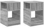vidaXL Beistelltisch 2 pcs Graues Sonoma 30,5 x 30 x 45 cm