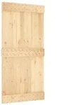 vidaXL Schiebet&uuml;r NARVIK Nat&uuml;rlich und Schwarz 100 x 210 cm (213,5 cm)