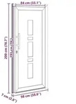 vidaXL Vordert&uuml;r Anthrazit 98 x 200 cm PVC