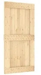 vidaXL Schiebet&uuml;r NARVIK Nat&uuml;rlich und Schwarz 100 x 210 cm (213,5 cm)