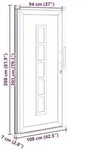 vidaXL Vordert&uuml;r Anthrazit 108 x 208 cm PVC
