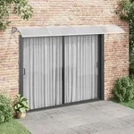 vidaXL T&uuml;rvordach Grau 350x100 cm Polycarbonat