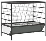 vidaXL Viehfutterspender Silber 100 x 60 x 90 cm Verzinkter Stahl