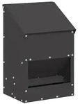 vidaXL H&uuml;hnerf&uuml;tterer Schwarz 21 x 16 x 33 cm Kaltgewalzter Stahl