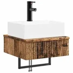 vidaXL Wandmontiertes Waschbecken Altholz 40 x 41 x 39 cm