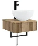 vidaXL Wandmontiertes Waschbecken Artisan-Eiche 40 x 41 x 40,5 cm
