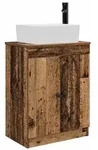 vidaXL Badezimmerschrank mit Waschbecken Altholz 54 x 35 x 83 cm