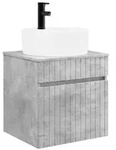 vidaXL Wandmontierte Waschbecken-Vanit&auml;t Betongrau 49 x 44,5 x 65 cm