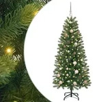 vidaXL K&uuml;nstlicher Weihnachtsbaum mit 150 LEDs Gr&uuml;n 150 cm PE und PVC