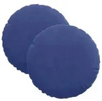 vidaXL Sitzkissen 2 pcs Polizeiblau &Oslash;30 x 13 cm Samt