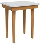 vidaxl Hocker f&uuml;r Schminktisch FAUSKE Wei&szlig; 40 x 33 x 45 cm