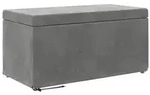 vidaXL Hocker Dunkelgrau 81 x 41 x 40 cm Samt und Engineering Holz