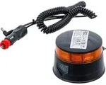 BGS Akku-Rundumkennleuchte gelb mit Magnet 12 V / 24 V &Oslash; 130 mm - 70343