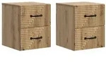 vidaXL Wandmontierter Nachttisch 2 pcs Artisan-Eiche 34,5 x 33 x 40 cm