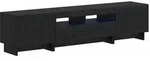 vidaXL 5-teiliges LED TV Schrank Schwarz Holzwerkstoff
