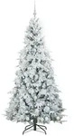 vidaXL K&uuml;nstlicher klappbarer Weihnachtsbaum Wei&szlig; 180 cm PE und PVC
