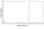 vidaXL Balkonsichtschutz Orange und Braun 110 x 400 cm Oxford-Stoff