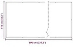 vidaXL Balkonsichtschutz Gelb und Wei&szlig; 110 x 600 cm Oxford-Stoff