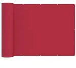vidaXL Balkon Sichtschutz 150 x 300 cm Stoff mit PU-Beschichtung Rot
