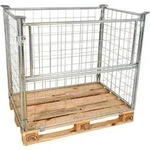 Gitteraufsatzrahmen L1200xB800mm Nutz-H800mm L&auml;ngsseite m.1/2Klappe blau verz.