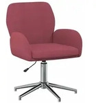 vidaXL Drehstuhl 54 x 58 x 90 cm Weinrot Stoff
